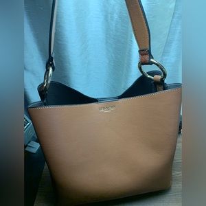 Luella gray large shoulder bag. Brown color.like brand new.